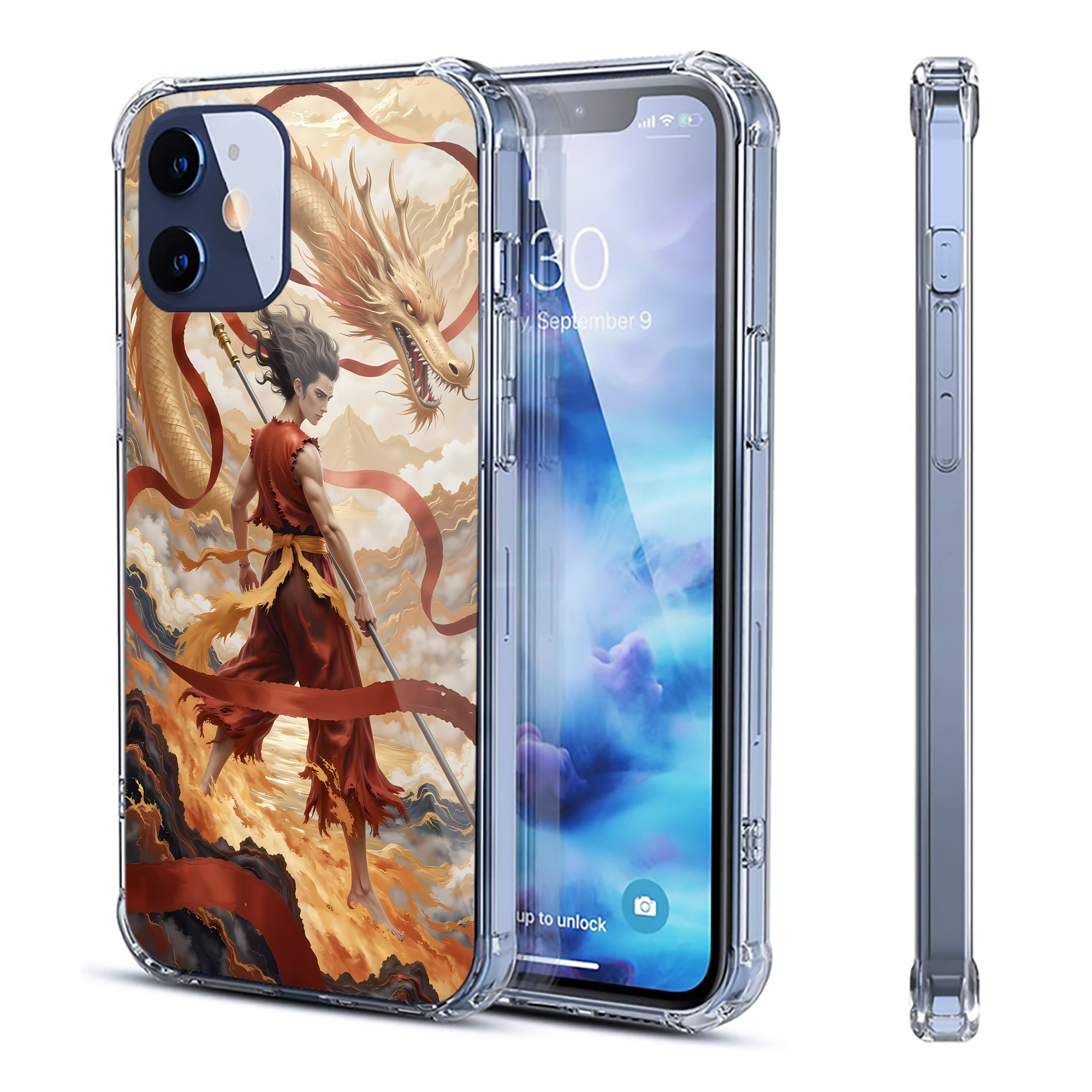 （画像用） Ne Zha 2 ナタ 魔童の大暴れ 【iPhone 12シリーズ対応】透明スマホケース（クリアソフトケース）